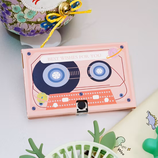 Holiday Greeting Card Thank You Card High Quality Happy Birthday Card Tape Recorder Card
