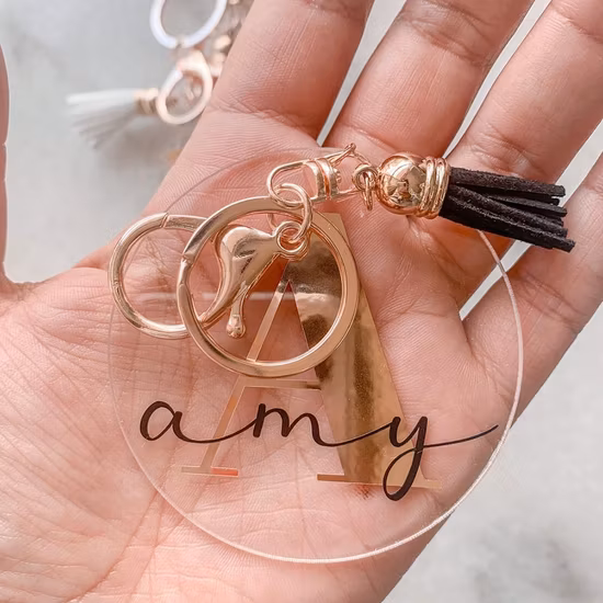 Acquista Pinstar Crea il tuo design Portachiavi in ​​acrilico stampato personalizzato Fascino acrilico anime olografico