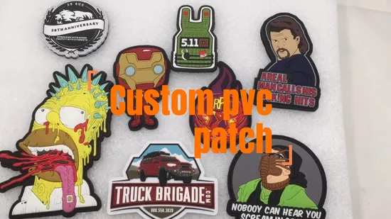 Toppa in gomma PVC con etichetta in PVC promozionale per tessuto