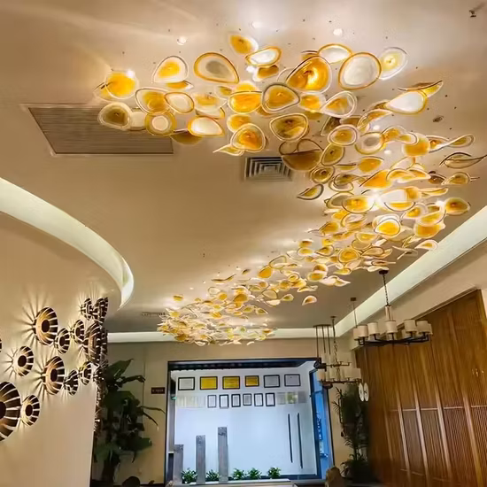 Lampada a sospensione moderna rotonda in vetro, lampada a sospensione per progetto